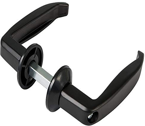 Türgriff Türgriffpaar Drückerpaar Türklinke Türdrücker Türbeschlag aus Aluminium in Schwarz verschiedene Türstärken (55-70mm)