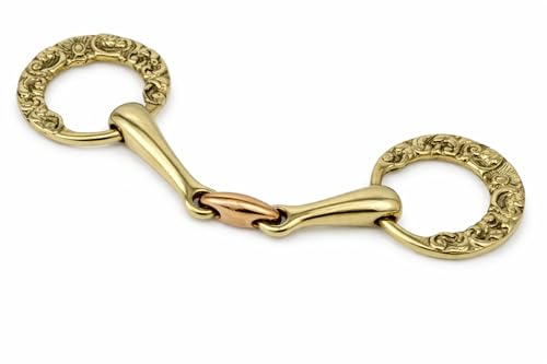Show Gebiss Antik Spanisch Barock Blumen appliziert 12,2 13,5 14,5 15,5 16,5 Kaltblut Gold oder Silberfarben Tysons (15,5, Goldfarben)