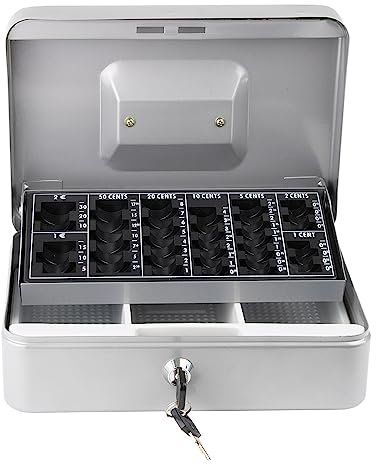 Geldkassette, Münzeinsatz herausnehmbar, Zählbrett