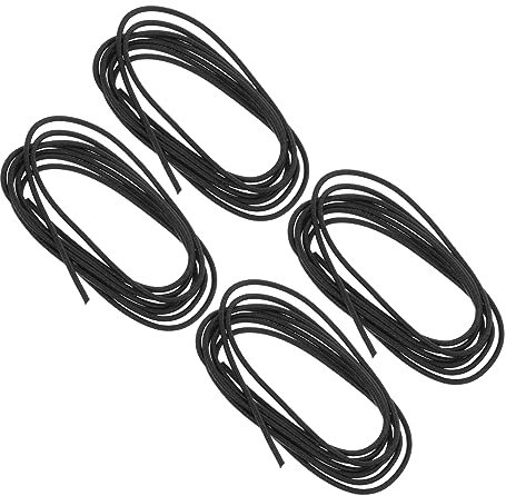COHEALI 12rolls Elastic Rubber Bands Metal Buckle Spare Ropes for Journal Diary Notebook Accessories Black