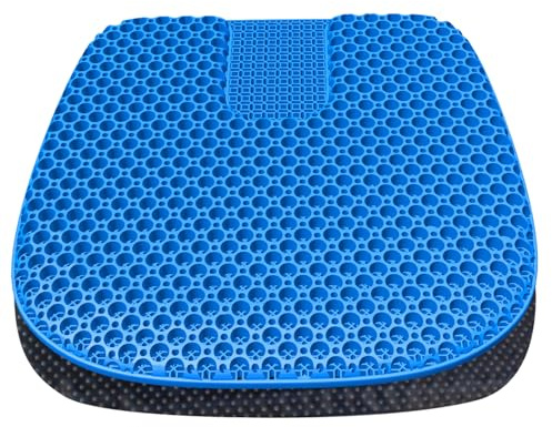 Gel Seat Cushion for Long Sitting (Thick & Extra Large) with Non-Slip Cover,Seat Cushion for Desk Chair, Chair seat Cushion,Wheelchair Seat Cushions (Small Size)