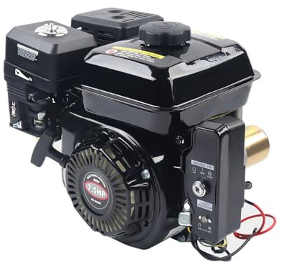 7.5 PS Benzinmotor | Go Kart mit Motor Benzin 4 Takt | Gokart Motor Benzin Luftgekühlter Elektrostartmotor 3600 U/min 210cc Kraftstoffmotor 0.95 Gallon Tank