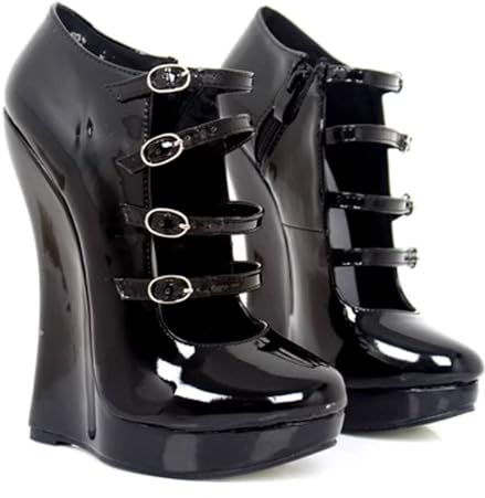 PROMI Tacones Altos Zapatos De Escena para Modelar De 18 Cm-Black||41