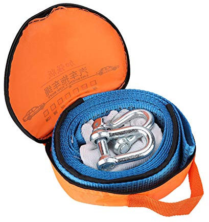 BomDog Abschleppseil, Abschleppseil, Polyester + Stahl 5M 8T Fahrzeugentlastungs-Abschleppseileszierender Abschleppgurt Abschleppseil