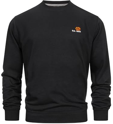 Indicode Herren INJulius Sweatshirt aus Baumwollmischung mit RIPP-Bündchen | Klassischer Herrenpullover für Büro und Freizeit, Sweater, Freizeitpullover, Alltagspullover, Basic Pullover für Männer