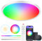 Rawhui LED Deckenleuchte Dimmbar, Smart RGB Deckenlampe Kompatibel mit Alexa, WiFi & Bluetooth, 30CM Rund Deckenleuchten mit Fernbedienung & App, für Wohnzimmer Schlafzimmer Küchen