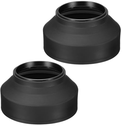 PATIKIL 62mm Camera Lens Hood, 2Pcs Rubber Collapsible Lens Protector Anti-Reflection Blocks Excess Sunlight Enhance Camera Photography for Nikon, for Fujifilm, for Pentax, for Leica