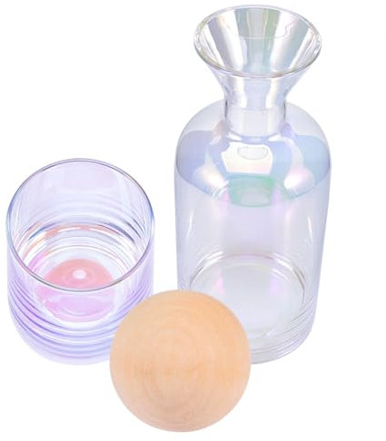 CIYODO Caraffa Con Tazza Da Comodino in Caraffa Per L'acqua Da Comodino Set Di Bicchieri Per Servire Acqua Per Camera Da Letto E Camera Degli Ospiti