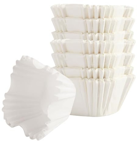 Yuiturt 100 moldes cuadrados para hornear, papel pergamino blanco de alta calidad para magdalenas, mini pasteles, perfecto para bodas, baby showers, fiestas