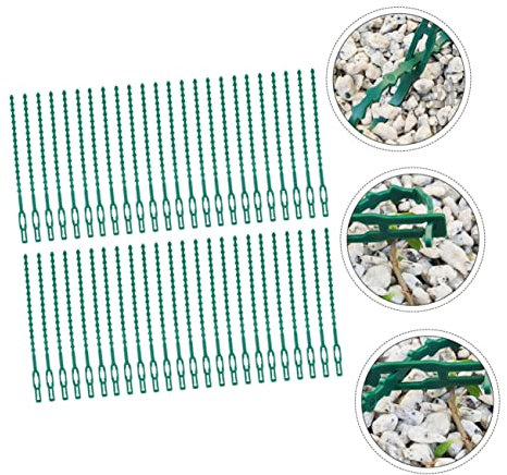 TINEASUR Kunststoff Ranken Kletterpflanzen Befestigungsbinder Gartenbehelf Wiederverwendbar Grün 23cm 150 Stück 5 Beutel Für Gartenpflanzen Fixierung
