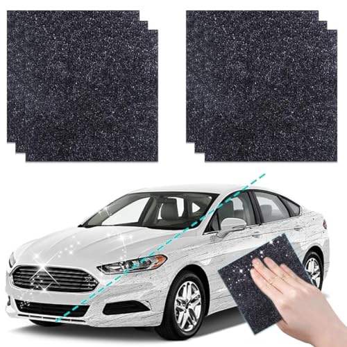 IKOPFLN 6-teiliges nano sparkle tuch für Autokratzer,nanosparkle tuch original Nano-Glitzertuch für die Autopflege (10 x 10 cm)