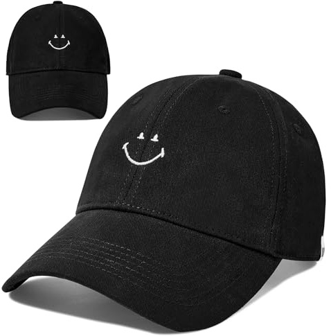 Century Star Baseballkappe für Herren und Damen Stylische Basecap Herren Kappe Herren für jeden Anlass Unisex Sonnenmütze Schwarz