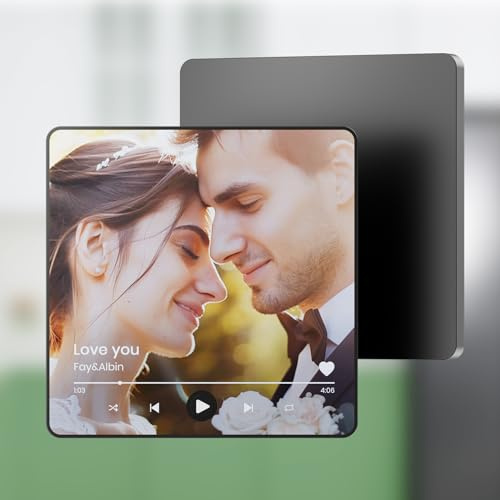 Coiisovd Spotify Musikgeschenk für Ihn & Sie - Kühlschrankmagnet mit Musik，Personalisierte Geschenk für Frauen Paare Freundin Partner Couple Männer，Fotogeschenke für Jahrestag Geburtstag (Stil H)