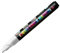 WOLMIK Kreidestift Weiß – Flüssigkreide-Marker für Tafel, löschbarer Flüssigmarker, Markerstift abwischbar für Kreidetafel, Fenster, Glas und Spiegel, 7 mm Rundspitze
