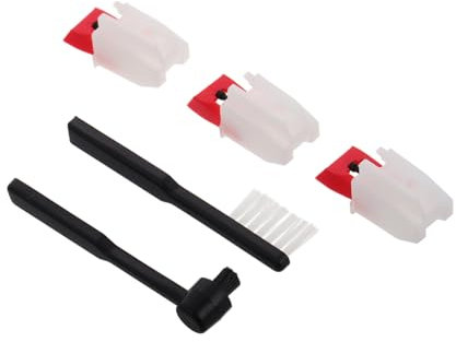 EXHUMKY 1set Ricambi Per Puntine e Spazzolino Pulitore Per Dischi Vinile Kit Completo Per Manutenzione Di Turntable e Stilo Per Casa