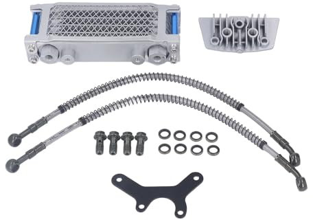 ZKLGS Radiator, Engine Oil Cooler Kit High Performance Motorcycle Oil Radiator Reduce Engine Wear Increase Power for Dirt Pit
