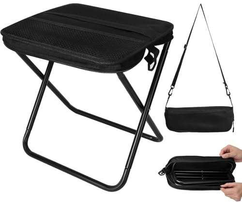 oooaooo Klapphocker Faltbar, Gartenhocker Klappbar, Hocker Outdoor, Campinghocker Faltbar Leicht und Langlebig Geeignet für Outdoor Aktivitäten wie Camping Angeln Grillen und Wandern