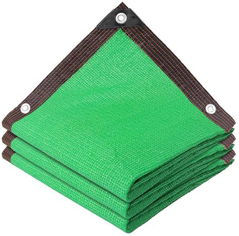 Telone in rete per piante con occhielli, 70-90% protezione solare, telo ombreggiante per esterni, telo ombreggiante, per piante, serra, pergolato, prato, piscina (8 x 17 m)