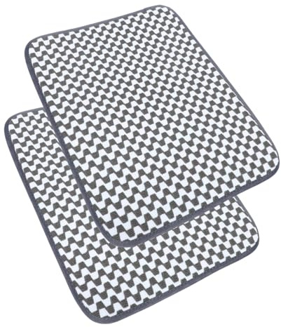 Tappetino Asciuga Piatti Cucina Super Assorbente in Microfibra 2pezzi