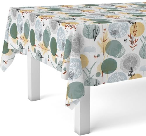 ECOMMERC3 | Mantel Hule Mesa Rectangular Tamaño 100x140 cm - Estilo, Durabilidad y Fácil Limpieza para tu Mesa - Mantel Hule Antimanchas e Impermeable - Siena Verde