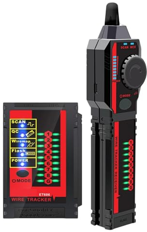 Advanced Cable Trackers with Probes for Locating Wire in Wall Ceilings and Under Carpets Tracers Tester with LED