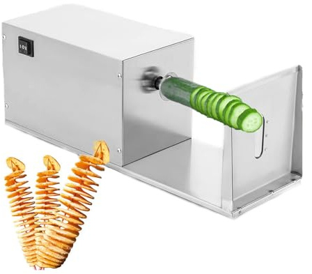 Coupe-pommes de terre en spirale automatique - Coupe-tornade électrique pour légumes et fruits - Parfait pour faire des frites et des spirales, idéal pour pommes de terre et concombres