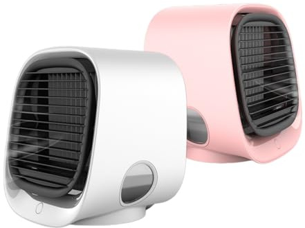 Aira Breeze Luftkühler Original – Neue & Verbesserte, Wasserkühlung, USB-Betrieb, Familie, Reise (weiß)