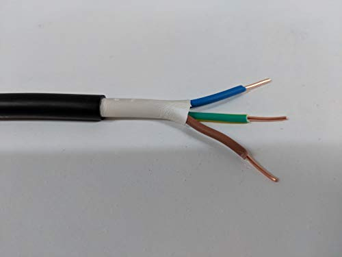 All Lengths 1.5mm PVC Outdoor Hi Tuff Cable NYY-J 3 Core Pond Lighting Wire Outside Power (25m)