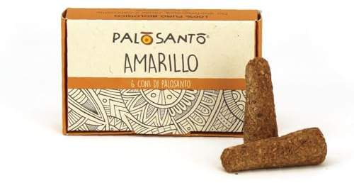 PALOSANTO - Palo Santo Kegel Amarillo - Frischen und leicht aromatischen Duft - Original Bursera Graveolens – 6 Kegel