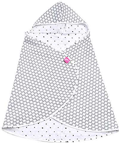 Babybadetuch Öko-Tex Standard 100 aus Baumwollmusselin Kapuzenhandtuch 65x130cm - grau classics