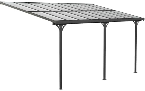 WESTMANN Terrassenüberdachung Bruce | 300x556x270 cm cm Schwarz | Aluminium Terrassendach inklusive Hardtop für Sonnenschutz