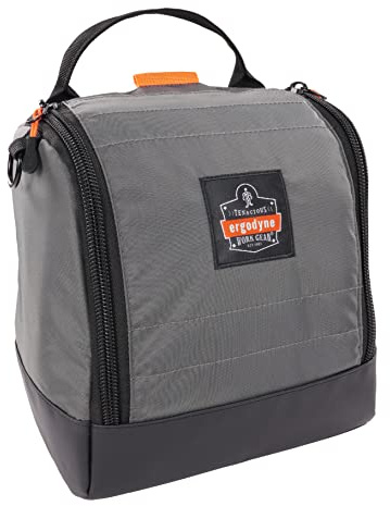 Ergodyne Arsenal 5185 Respirator Mask Storage Bag, Fits Half and Full Face Respirators, Zipper and Magnetic Closure,Gray