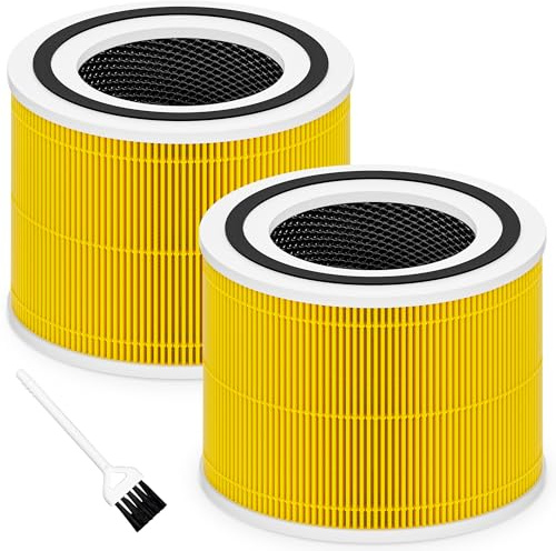 Core 300 Pet Care Replacement Filter for LEVOIT Core 300 Core 300S Core 300-P Core 300S-P Air Purifier, 3-in-1 High Efficiency Activated Carbon, Compared to Part # Core 300-RF-PA, 2 Pack, Yellow