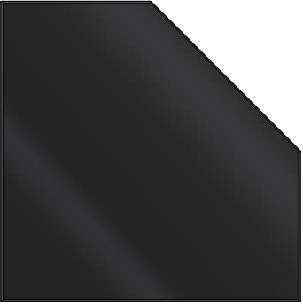 LANZZAS Bodenplatte Fünfeck - 1100 x 1100 mm - Farbe: schwarz | Funkenschutzplatte aus Metall