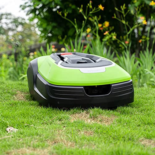 JODAIS Robot Lawnmower, Auto Charging Intelligent Robotic, 20-60mm/0.78-2.36in Adjustable Mowing Height, Boundary Wire Included, Ultra-quiet, Connect To Mobile APP To Use