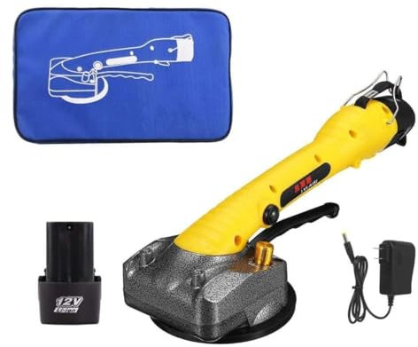 Machine à rainurer les murs TULING 2000W Carrelage Machine à carreaux Vibromator Vibromator Coupe Ajustable Problème Automatique Vibrateur Outil de nivellement avec batterie 1/2 ( Color : Yellow 1 Bat