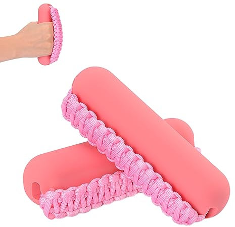Hikeen Handgewichte-Set für Damen und Herren, weiche Hanteln mit 2 Stück (je 0,5 kg), Gehgewicht mit Handschlaufe für Aerobic, Joggen, Laufen (Rosa, 0,9 kg Sets)
