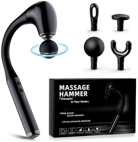 Massagepistole, Rückenmassagegerät U-Form Verlängerungs Griff, Muskel Percussion Massagegerät für Schmerzlinderung, Percussion Elektrischer Massagegerät für Familie Muskel Entspannung, Bestes Geschenk