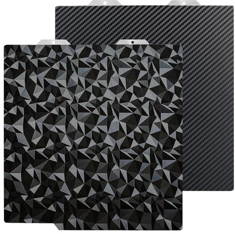 HIKUDIY 184x184mm PET+PEO Piastra costruttiva doppia faccia per Bambu Lab A1 Mini, Piastra in PET a diamante liscio e PEO in fibra di carbonio con molla in acciaio per Bambu Labs 3D Drucker