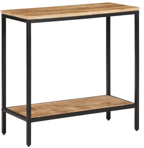 vidaXL Mesa Consola Madera Maciza de Mango Rugosa 70x35x70 cm, Consola, Mesa de recibidor, Mesa de Pasillo, Mesa de sofá, Mesa de Entrada