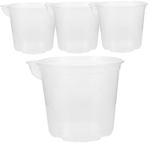 KONTONTY 4pcs Automatic Self Watering Flower Pot Succulent Flower Pots Water-absorbing Planter Design for Home Orchid