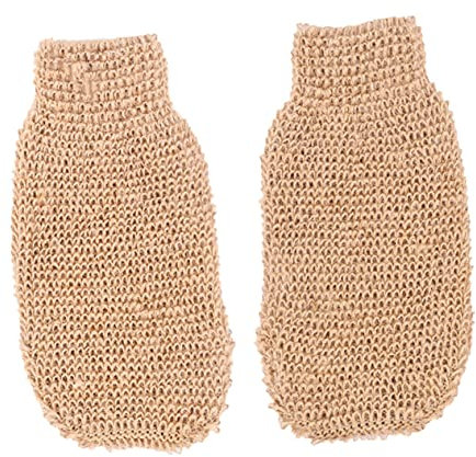 PLAFOPE 2 Piezas Guante De Baño Exfoliante De Yute y Ramio Guantes De Baño Para Ducha Sauna