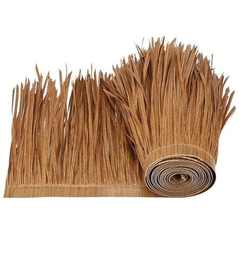 UALXPAO Synthetische Strohdachziegel, DIY-Strohdach, Garten-Terrassenabdeckungen for Hütten, Bar, Terrasse, Party Dach Aus Synthetischem Strohgras(Length 6M)
