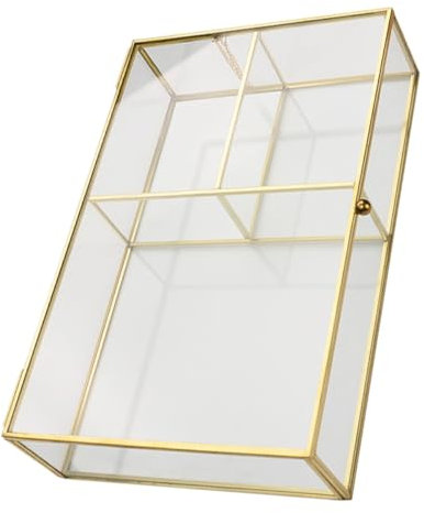 CALLARON Glas Schmuckbox Schmuckbehälter Mit Deckel Für Lippenstift Kosmetik Schmuck Aus Hochwertigem Material Für Schreibtischorganisation Und Dekoration