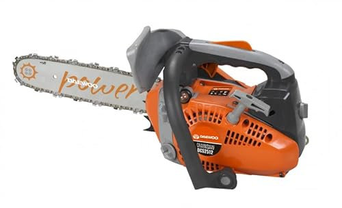 Daewo0 Motosierra DACS2512 - Motor Gasolina 2 Tiempos 25.4 cc, Espada de 12, Potencia 1.2 HP, Peso 3.2 kg, Depósito 230 ml, Compacta y Ligera 700.140