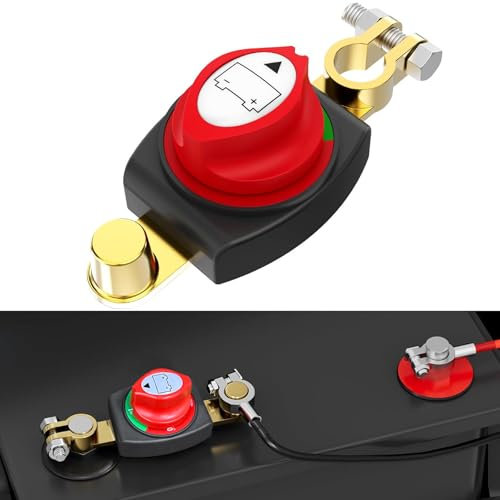 TZEKING Interrupteur principal de batterie de voiture 12 V-48 V, disjoncteur étanche, coupe-batterie, interrupteur principal pour voiture, moto, bateau, caravane