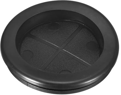 QUARKZMAN Occhielli in Gomma 60mm Foro di Perforazione, Guarnizione Anello per Tappi Fori Monofacciali ID 52mm Passacavi Scrivania per Protezione dei Cavi Firewall, Nero