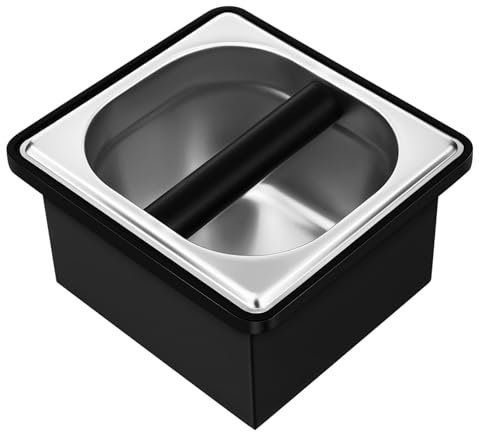 TOPPERFUN Caja Comedero Para De Cafe Inoxidable Una Vez Café Balde Suelo Amoladora Golpear Basura Cubo De Aldaba De Cafe Black