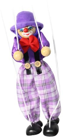 mophrati Pull line Puppe Puppe Aktivität Hand Marionette Spielzeug Interaktive Kinder Übung Clown Handwerk Spielzeug Haushalt
