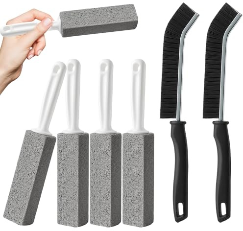 Bimsstein Toilettenreiniger 6er Set, Bimsstein Toilette Für Toilette, Reinigungsstein Toilette， Grill Und Küche, Mit Praktischem Griff, 23-24 cm